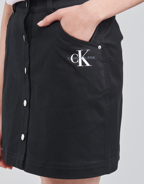 Calvin Klein Jeans - COTTON TWILL MINI SKIRT - Noir