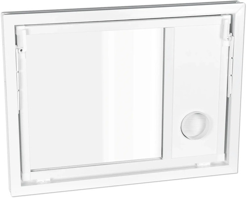 WOLFA multifunctioneel kiepraam PLUS, wit kunststof, 500x400 mm, met enkel glas en aansluiting voor wasdroger