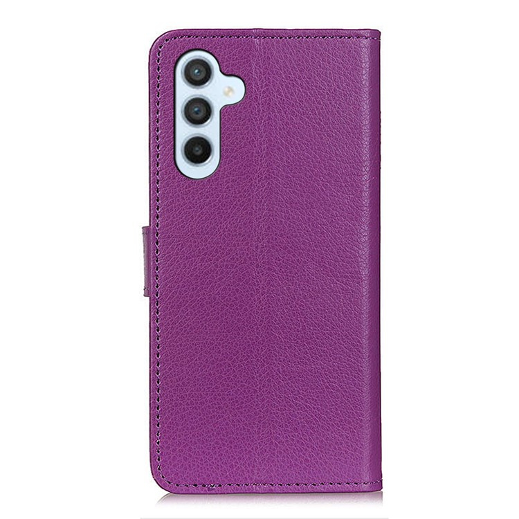 Samsung Galaxy A36 Leder Tasche Flip Cover Litchi Look - Lila