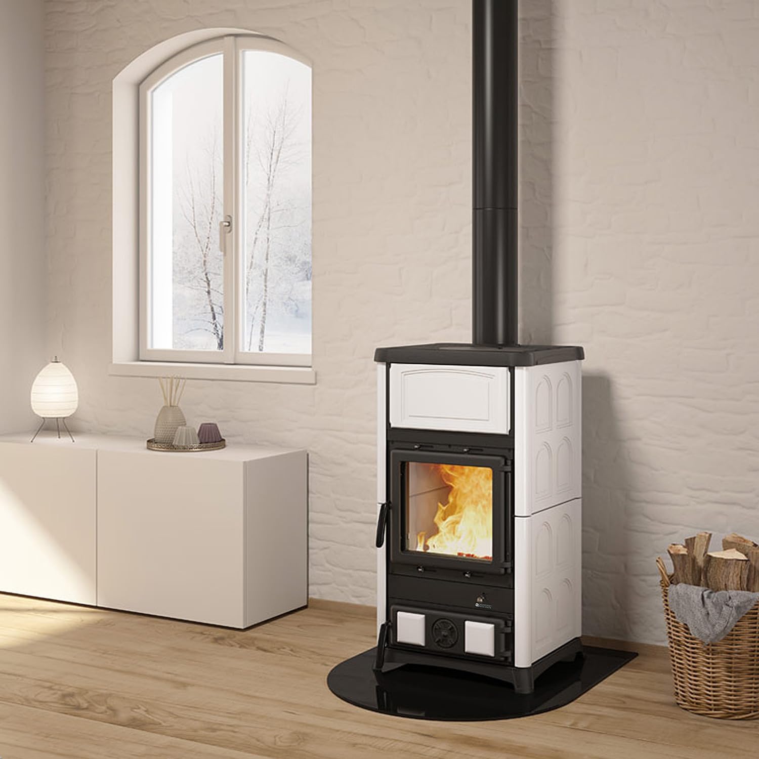 Nordica - stufa a legna nordica concita 2.0 - bianco infinity - 30966