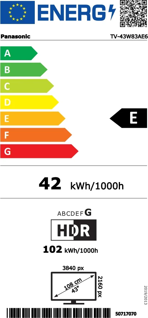 Panasonic TV-43W83AE6 TV UHD 4K