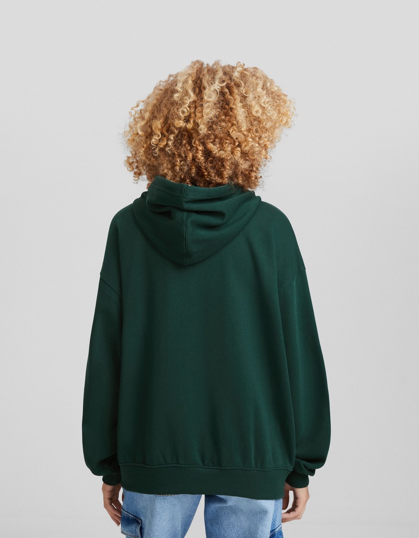 Moletom com zíper oversized