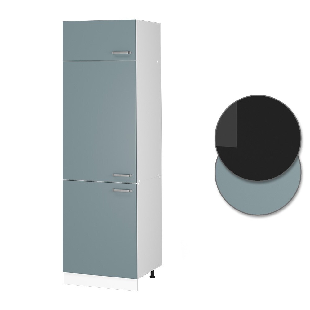Vicco Kühlumbauschrank Küchenschrank R-Line Solid Weiß Blau Grau 60 cm modern