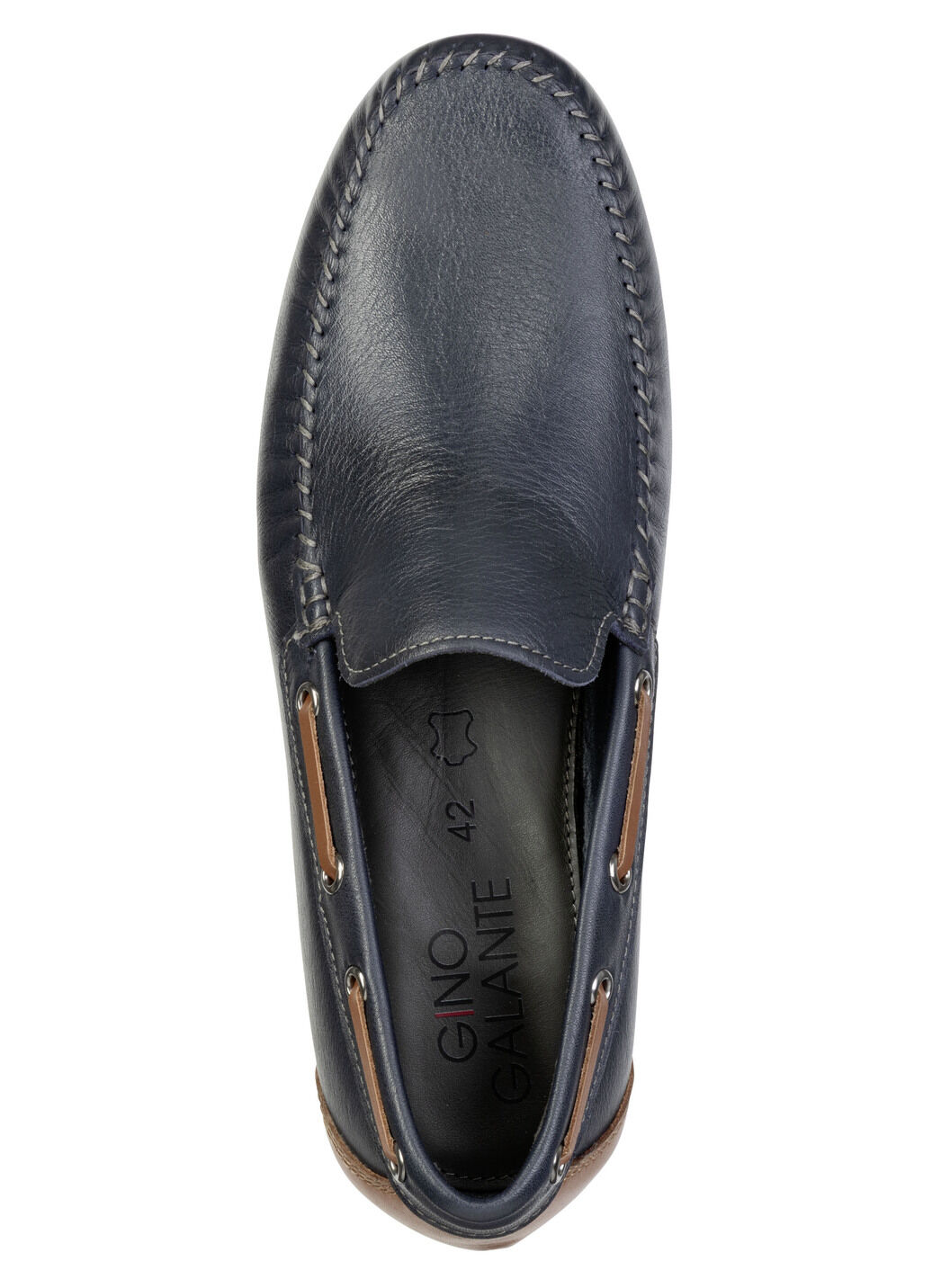 GINO GALANTE, klassische Herren-Slipper, mit Lederdurchzügen