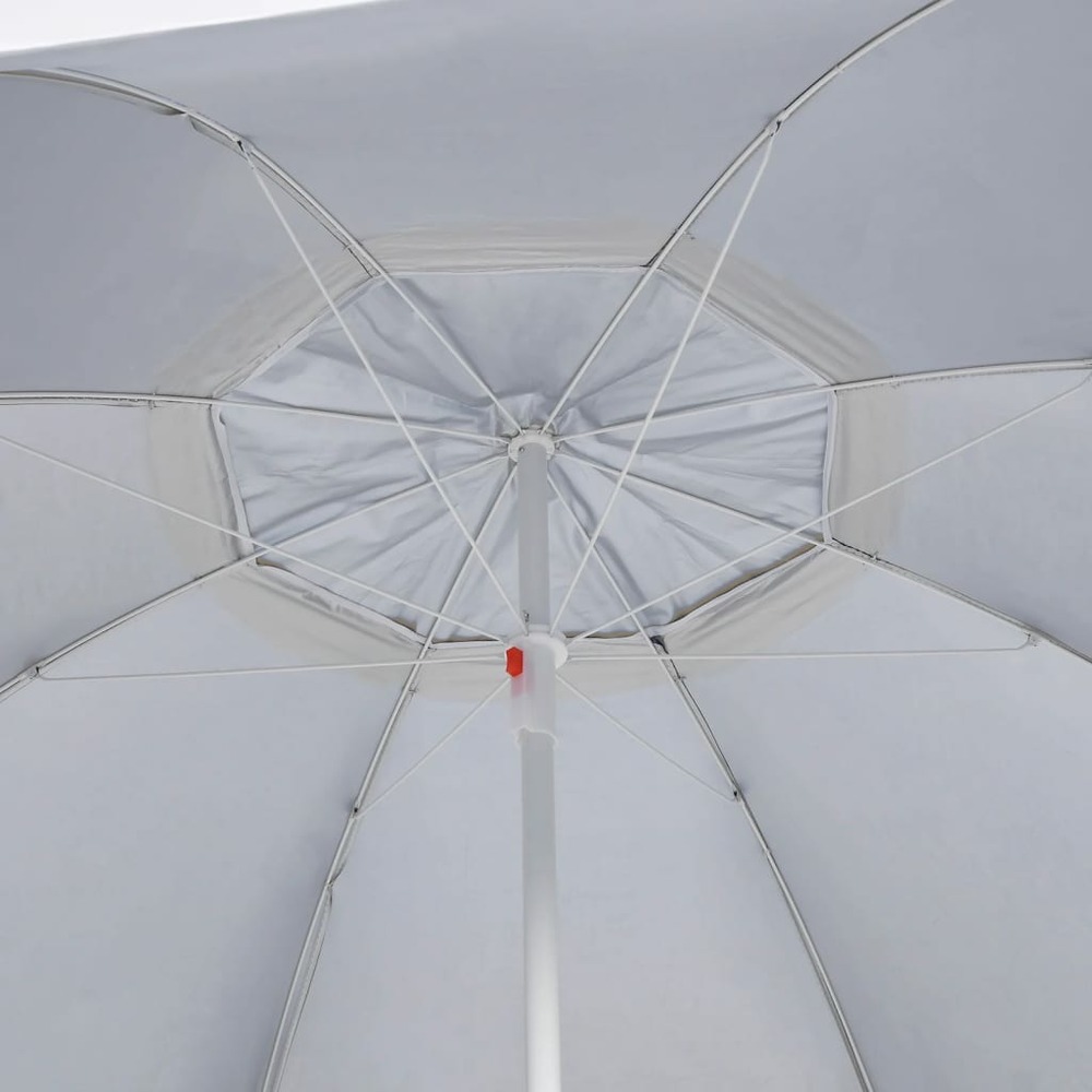 Parasol de plage avec parois latérales 215 cm sable