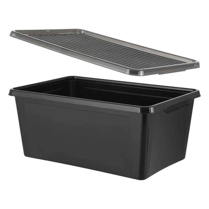 Oppbevaringsboks med lokk 40 l 58x39x26 cm