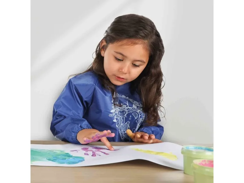 SES Creative Eco fingerpaint trendy, Blå, Lyserød, Violet, Gul, Ikke giftig, Vaskbar, Gluten fri, 110 ml