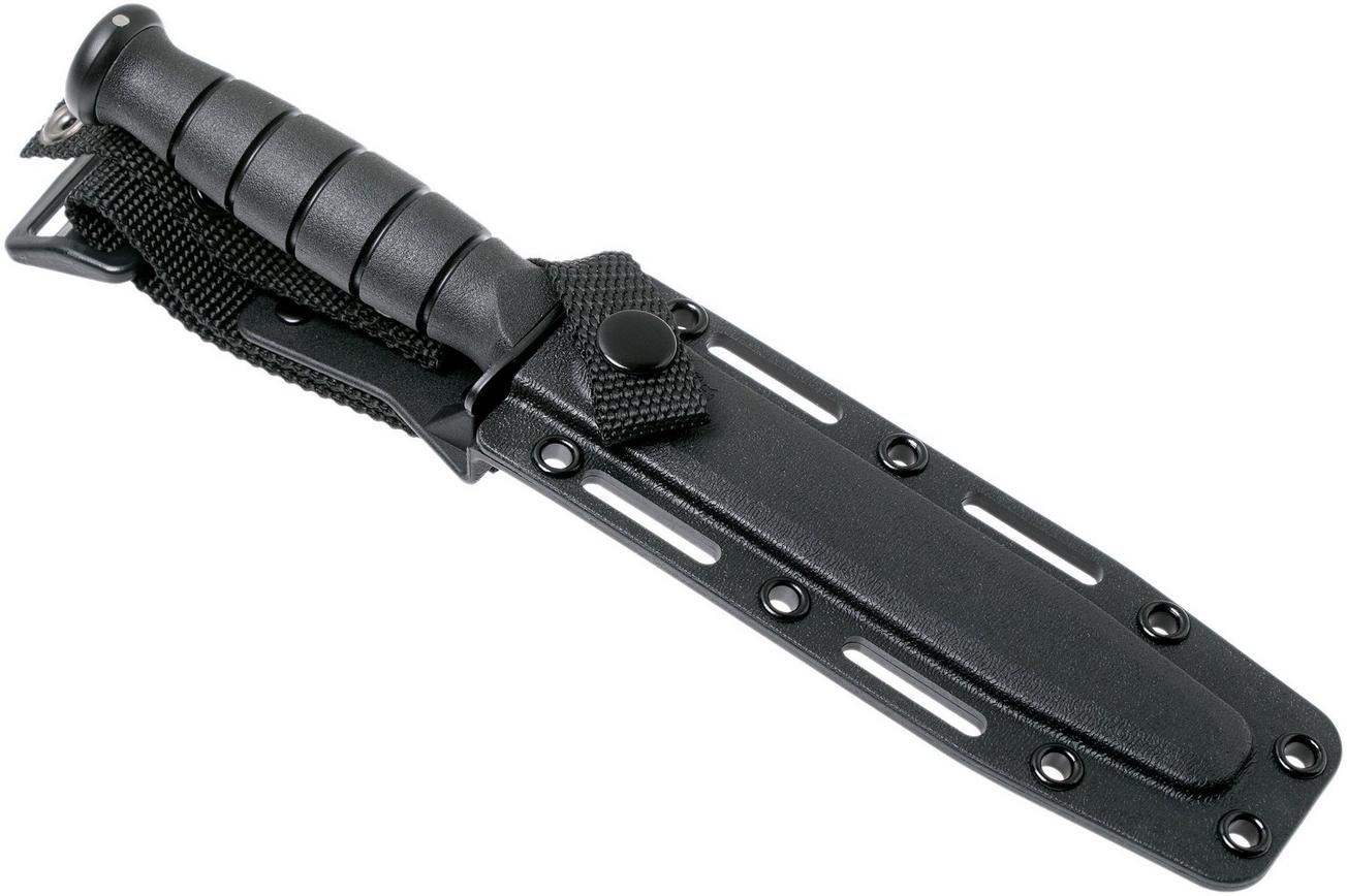 KA-BAR Short 1259 deels gekarteld, vaststaand mes, kunststof foedraal