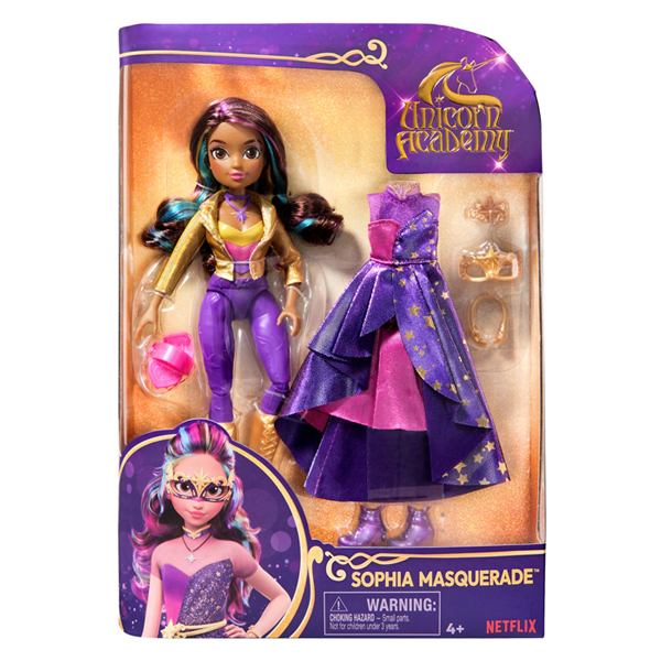 Unicorn Academy - Pop Deluxe Sophia Gemaskerd Bal, 24cm