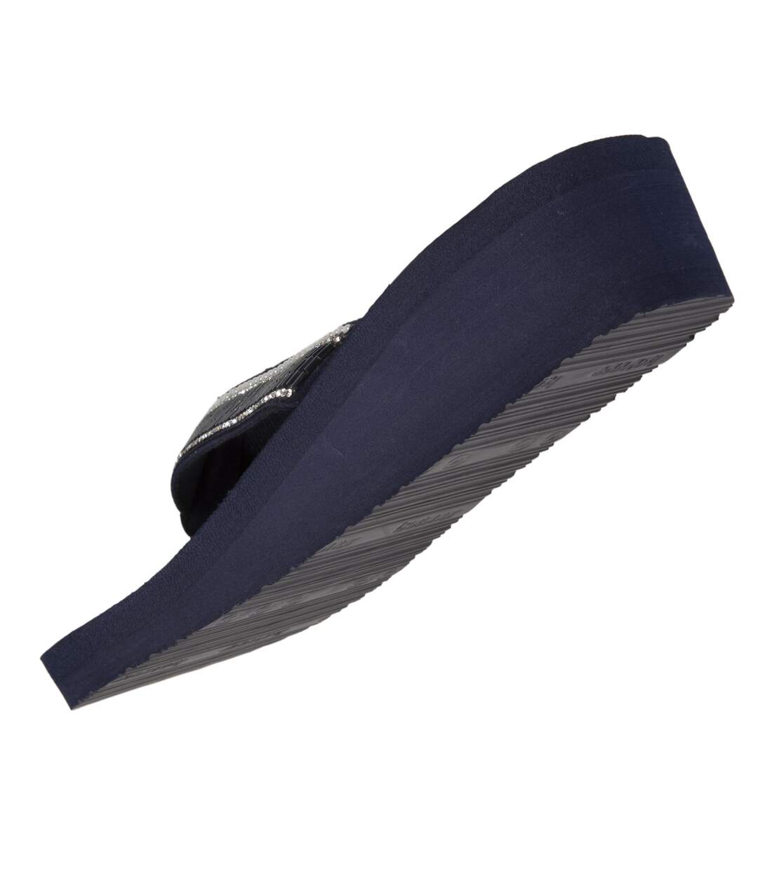 Isotoner Tongs femme à talon 4 cm  et détail perles