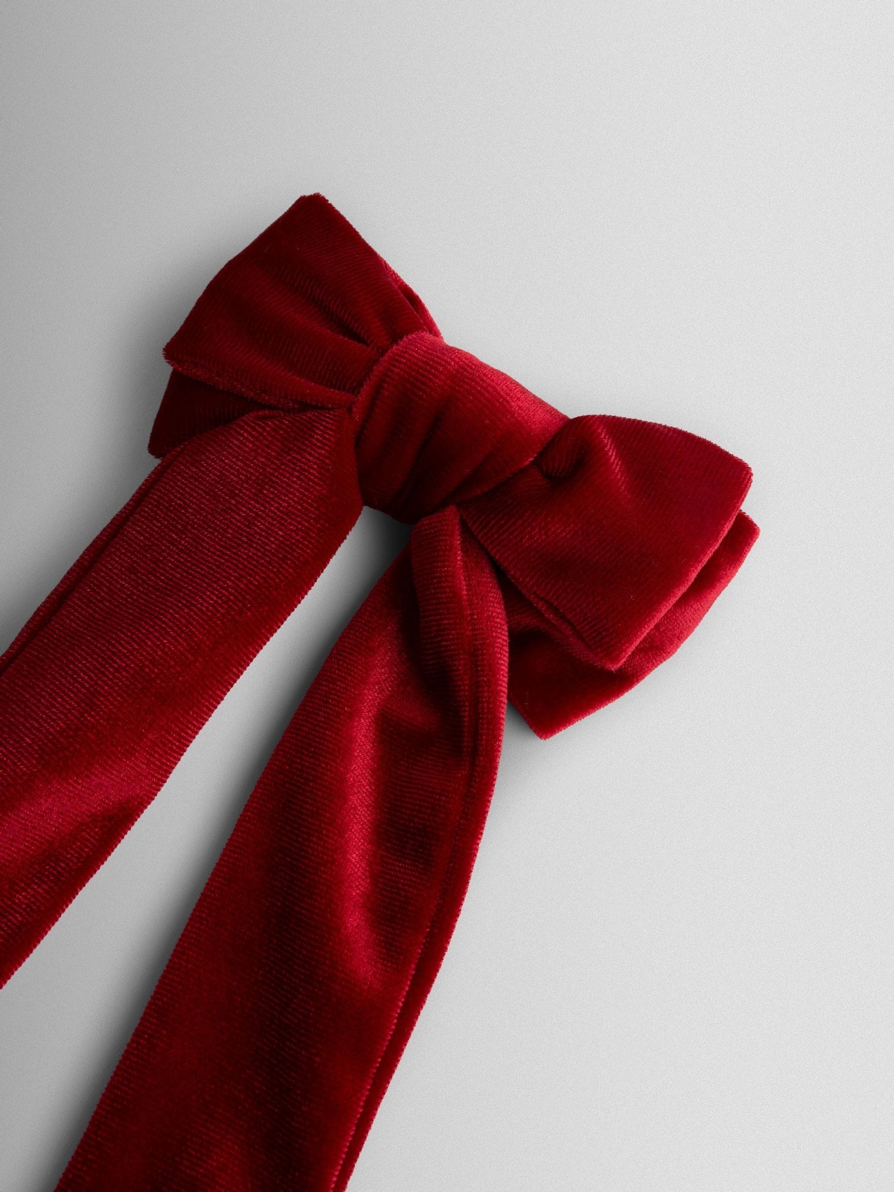 Rood - JoJo Maman Bébé Double Bow Hair Clip