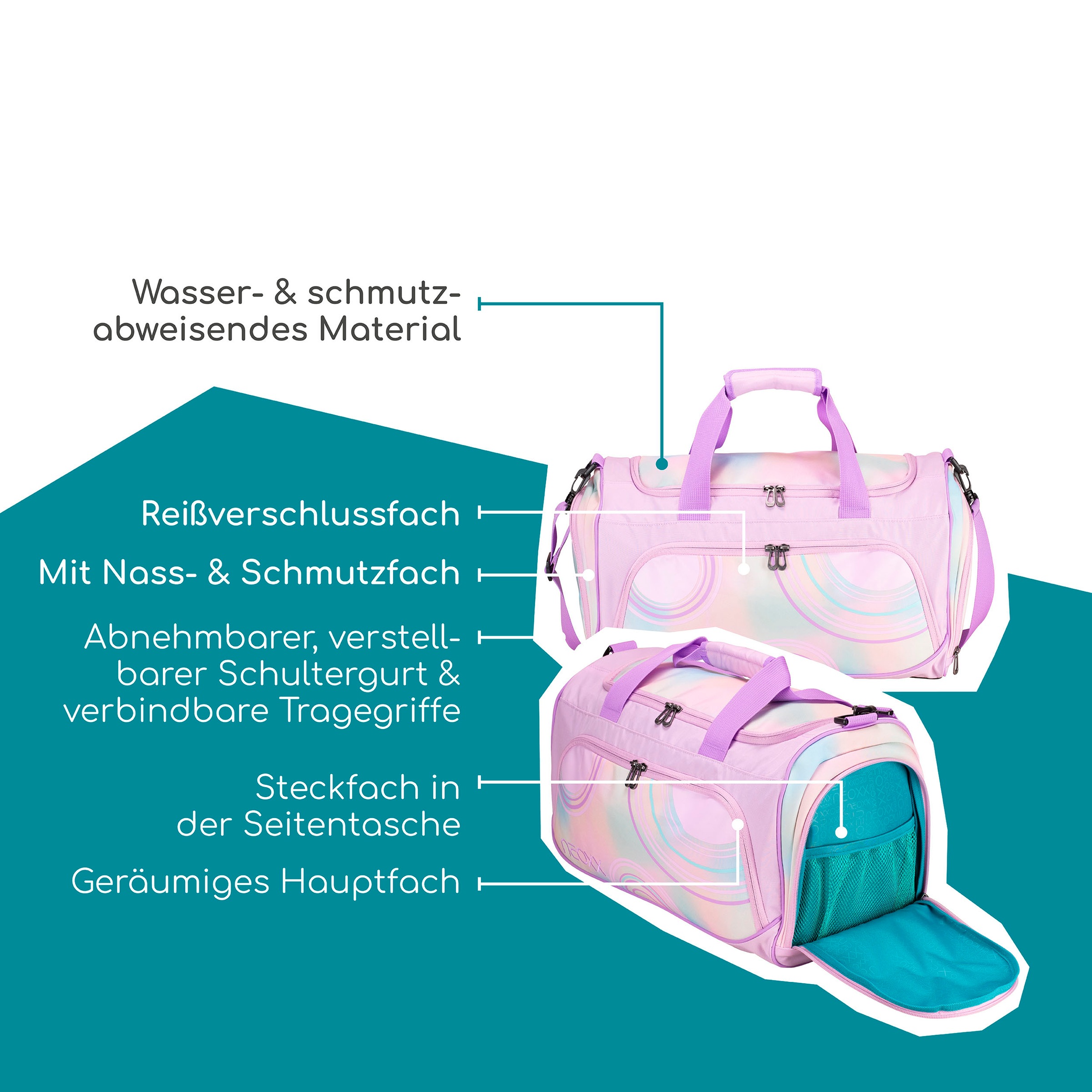 neoxx Sporttasche »Move, Candy Party« teilweise aus recyceltem Material