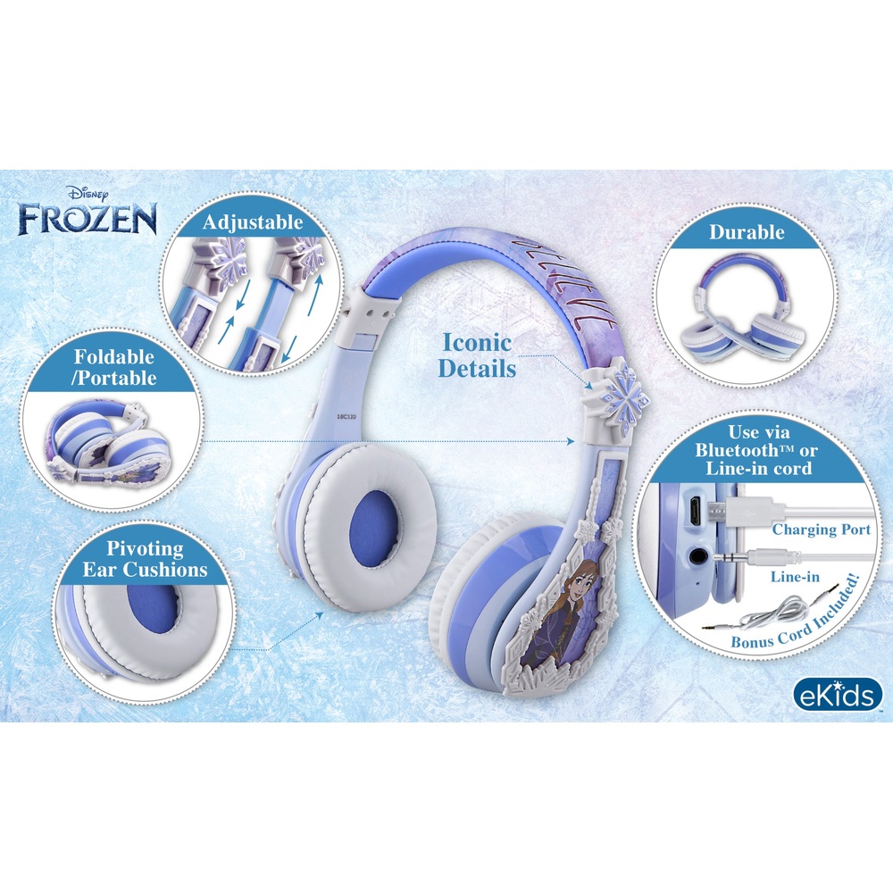 Kabellose Bluetooth-Kopfhörer für Kinder (Frozen)