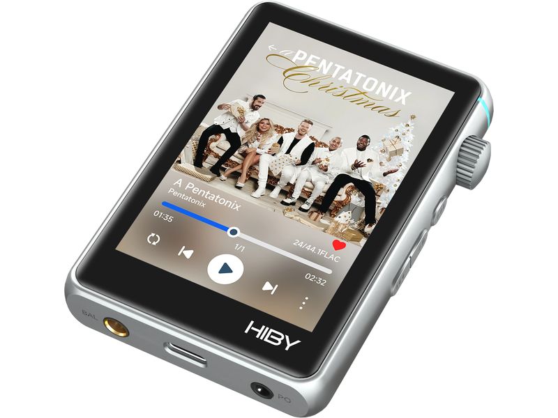 HiBy HiRes-Player R3 II 2025 Silber Hi-Res Musik-Player mit Bluetooth und WiFi