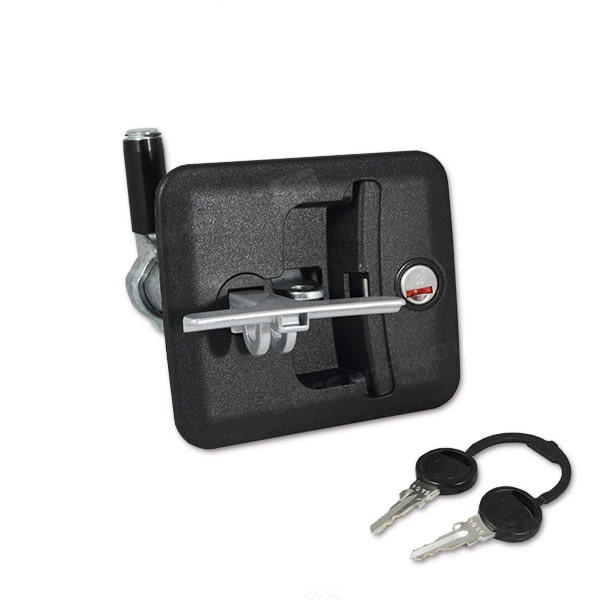 Serrure à compression ZADI noire avec barillet