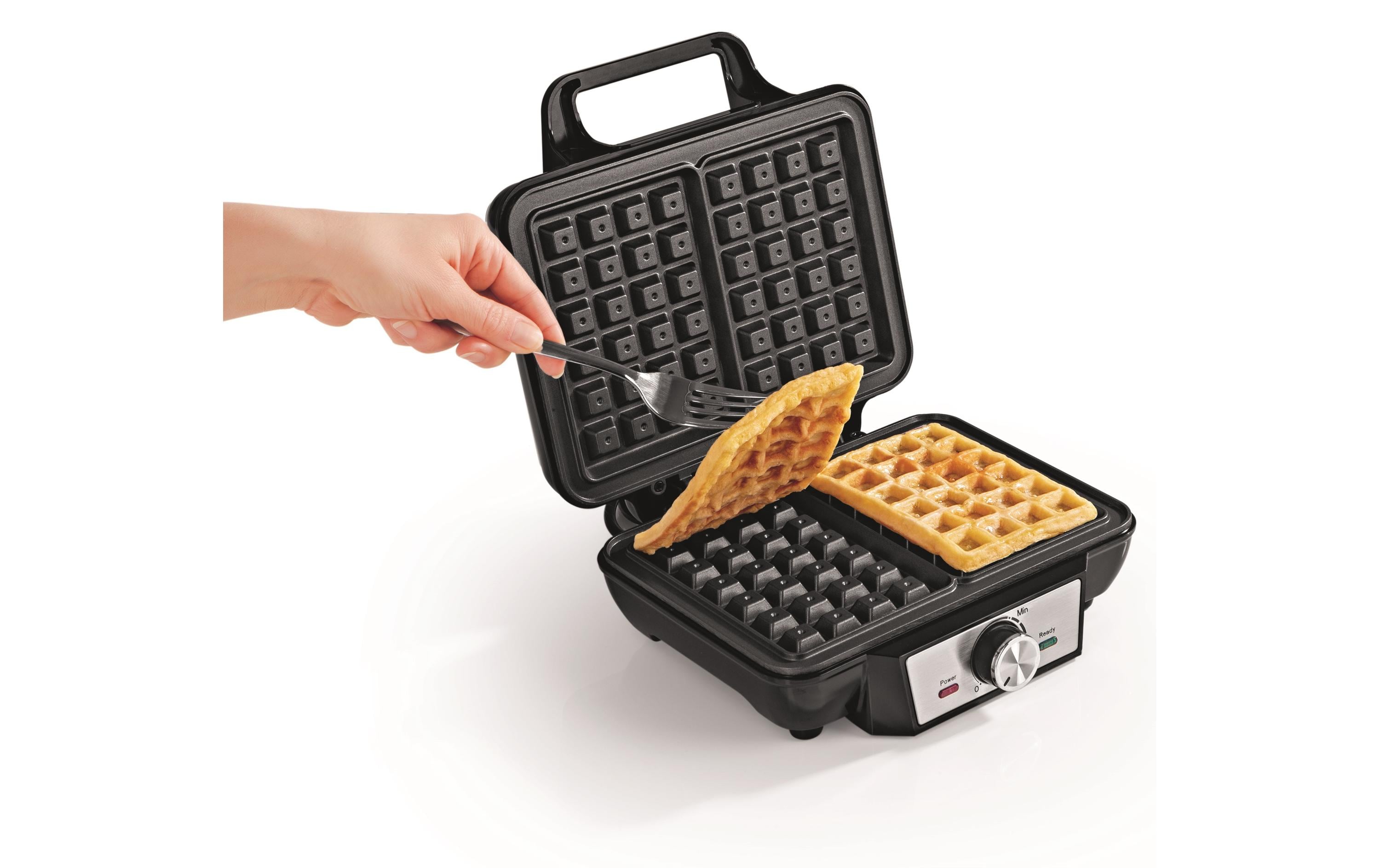 Waffeleisen Schwarz/SilberWaffeleisen für die Herstellung belgischer Waffeln