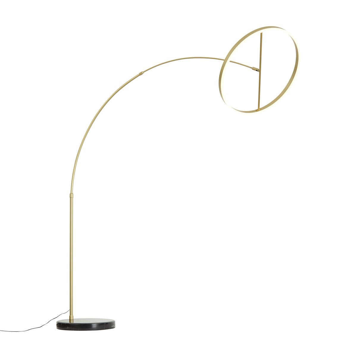 Design booglamp goud incl. LED 3-staps dimbaar - Anello