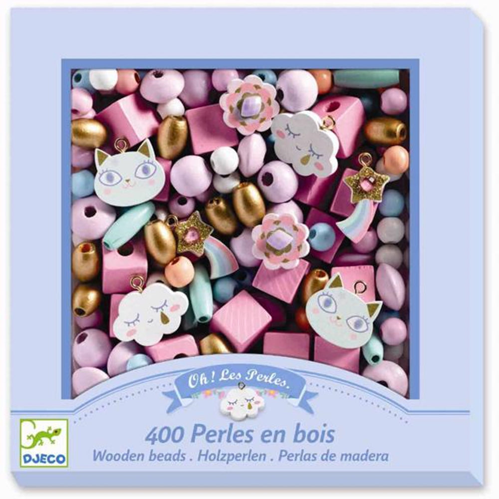 Køb Djeco Perles Wooden Beads Rainbow