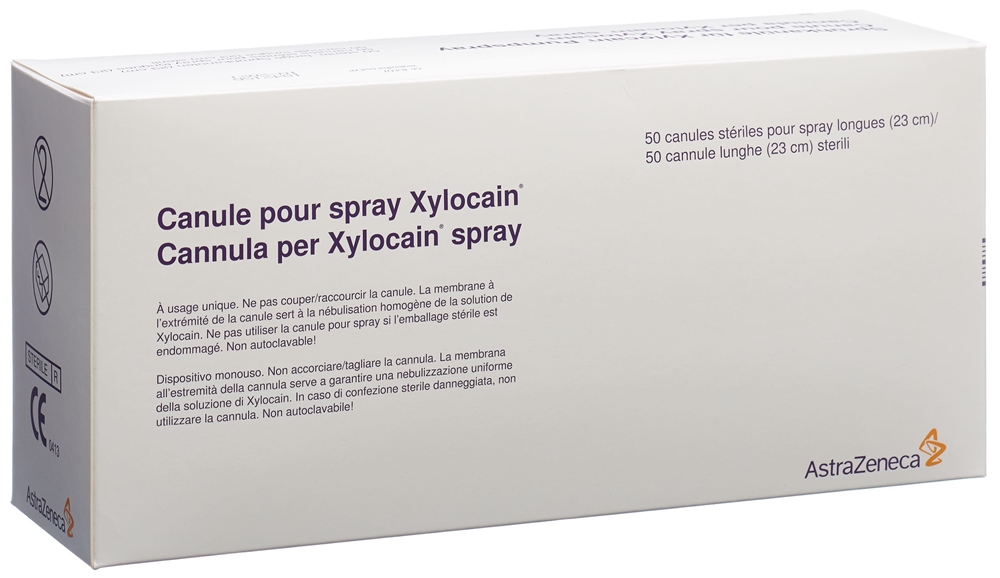 XYLOCAINE Sprühkanüle<br>50 Stück, lang steril
