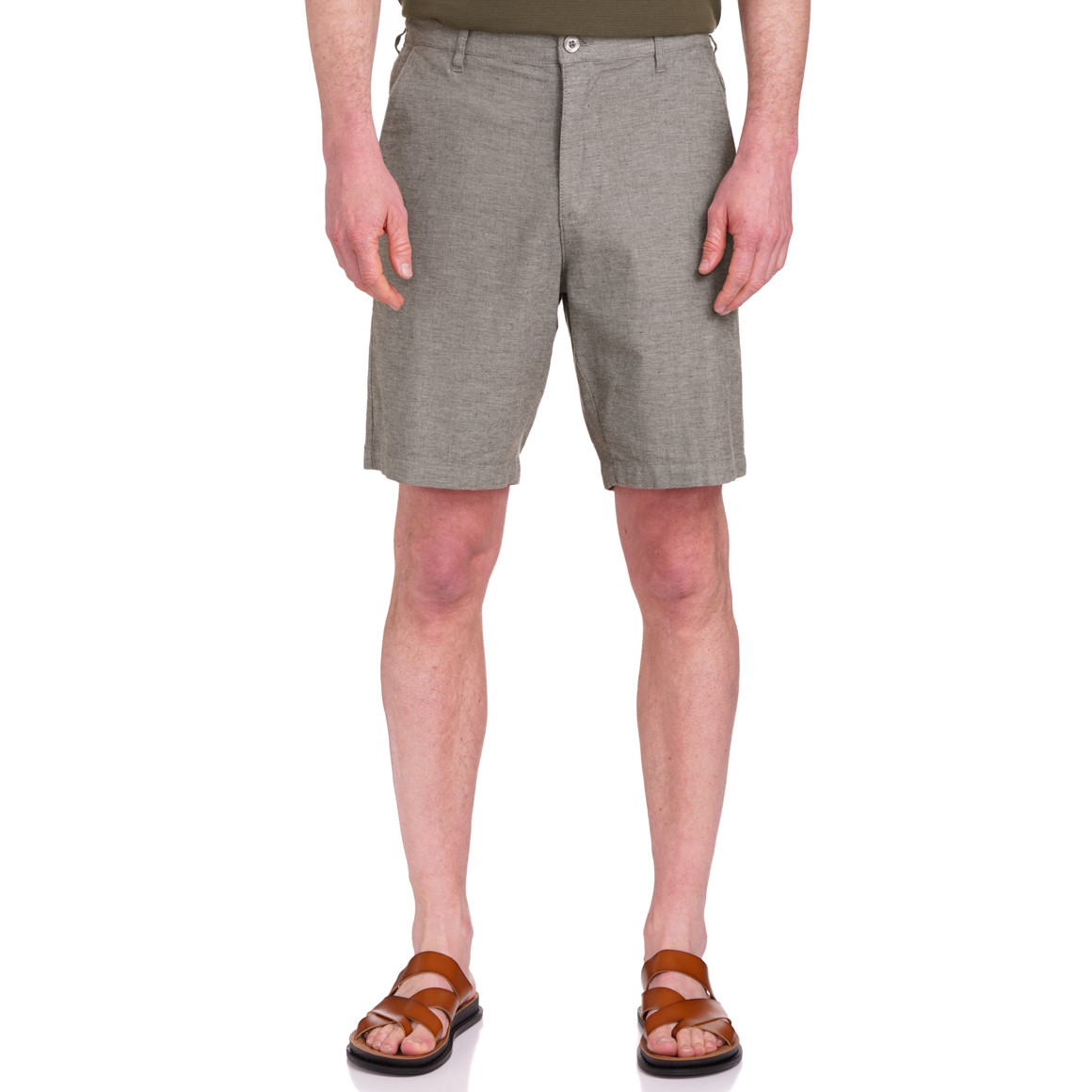 VanVaan Herren Shorts mit Leinen dunkelgrün