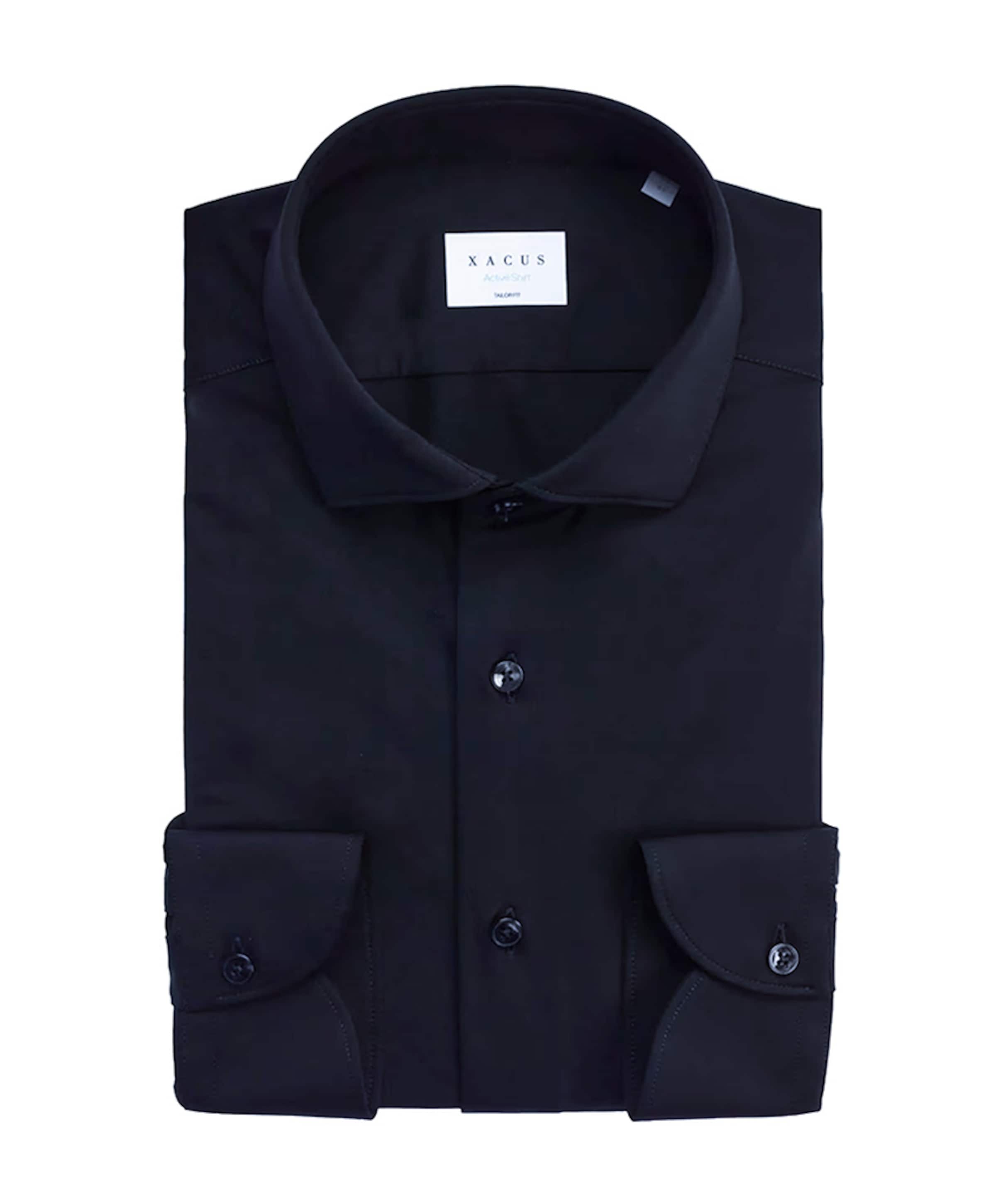 Xacus Heren overhemd lange mouw blauw