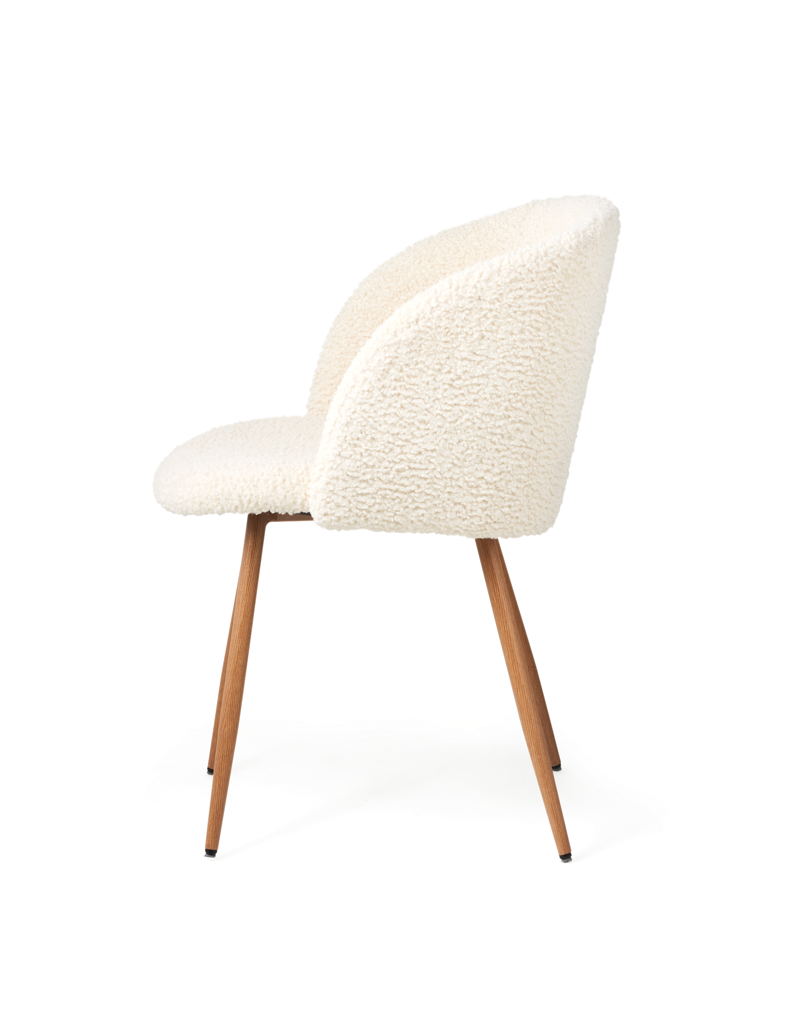 Stol i teddystof | Polyester/polyurethan/stål. 54 x 47 x 81 cm. | Light Brown