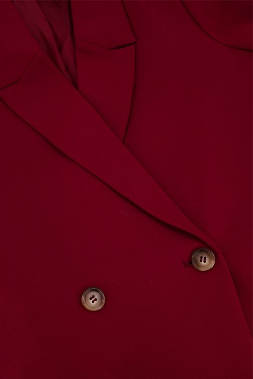 Burgundy blazer jurk met koord