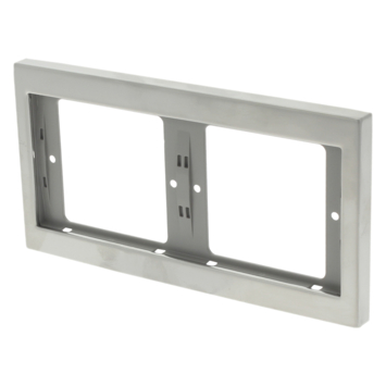 Berker K5 Afdekraam 2-voudig RVS