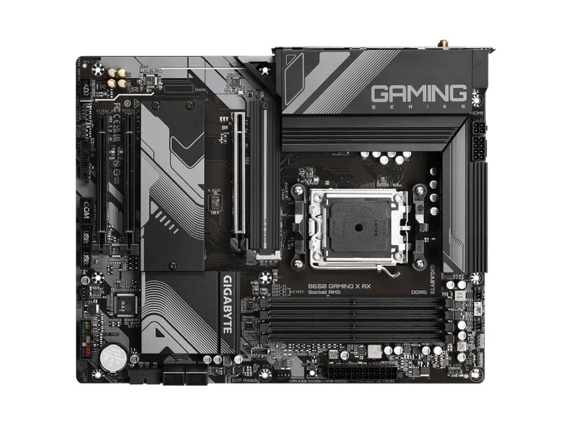 Gigabyte B650 GAMING X AX - Bundkort - ATX - Socket AM5 - AMD B650 Chipset - USB 3.2 Gen 2, USB-C 3.2 Gen2, USB 3.2 Gen 1 - 2.5 Gigabit LAN, Wi-Fi 6E, Bluetooth - onboard grafik (CPU påkrævet) - High Definition Audio (7.1-kanal)