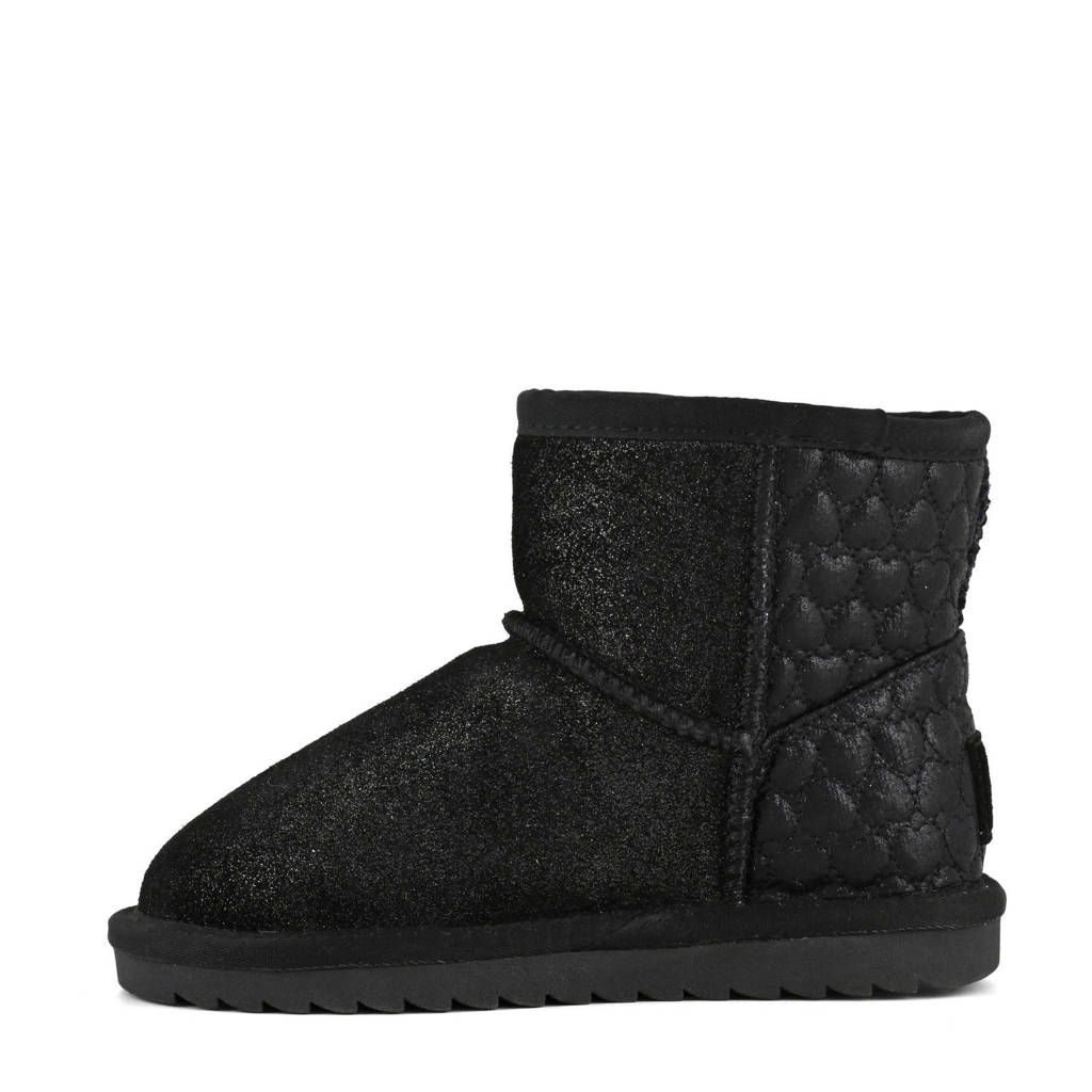 Colors of California suède enkelboots zwart