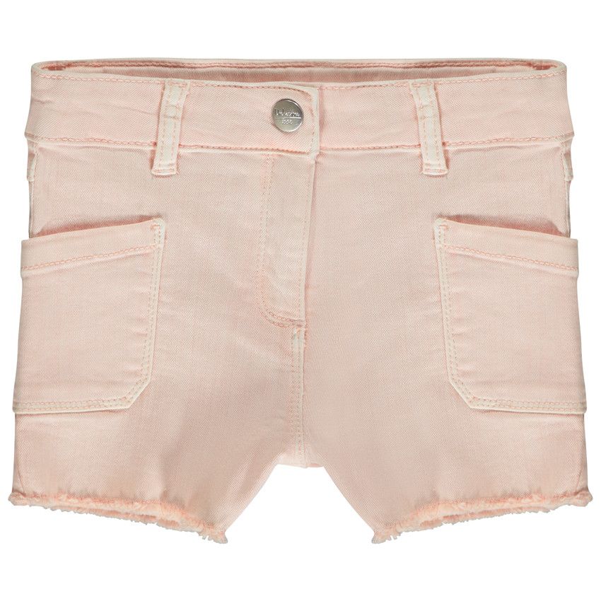 Short en jean à poches plaquées pour fille - Multicolore