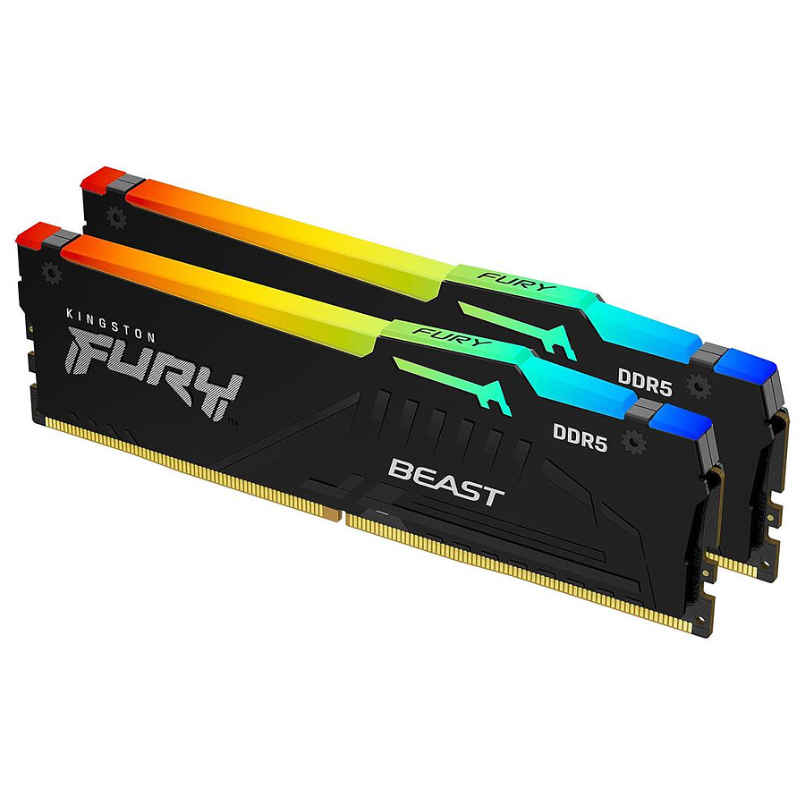 Kingston Fury Beast RGB - 2 x 8 Go (16 Go) - DDR5 5200 MHz - CL40