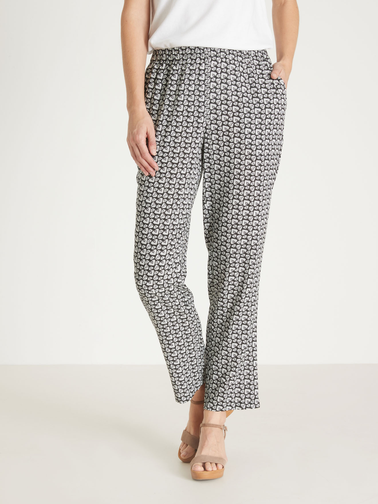 Pantalon fluide entièrement élastiqué