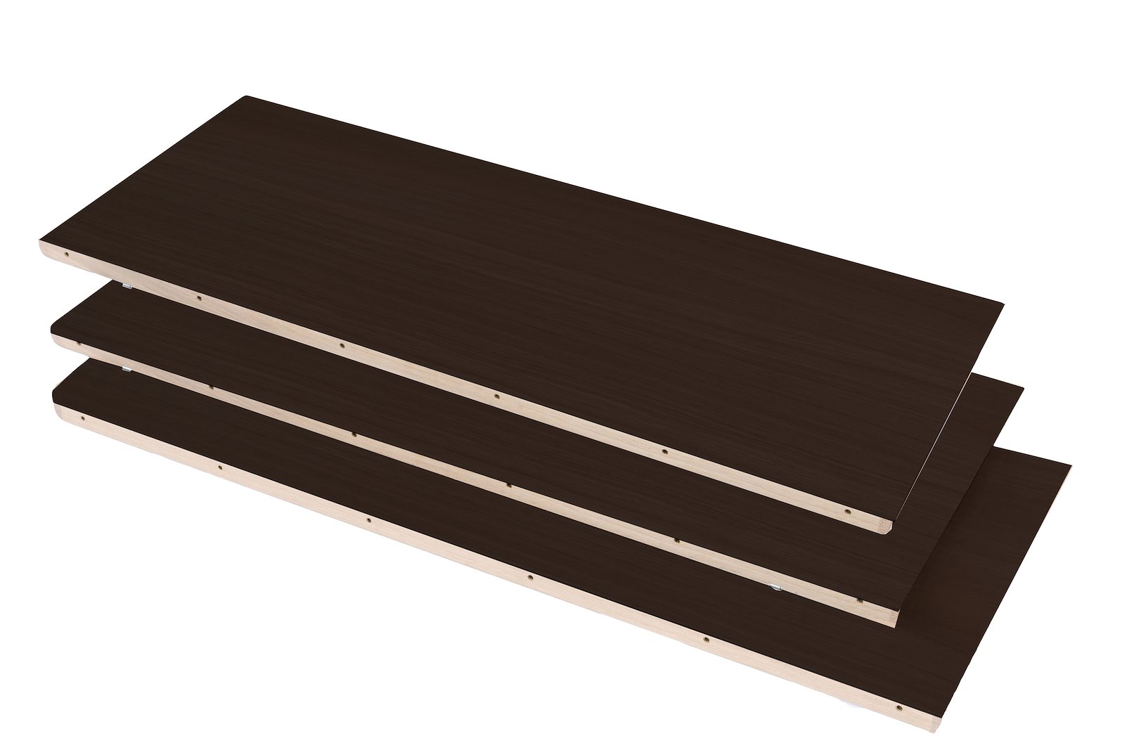 Stretch ileggsplate (3 pk) 54x102 cm. Sett av 3 stk. Røkt oljet eik.
