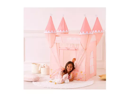Cabane de jeu en polyester rose 130x78x78cm