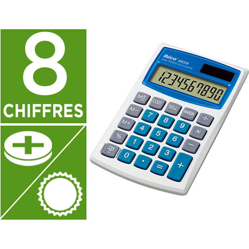 Calculatrice de poche 082X, écran LCD à 10 chiffres