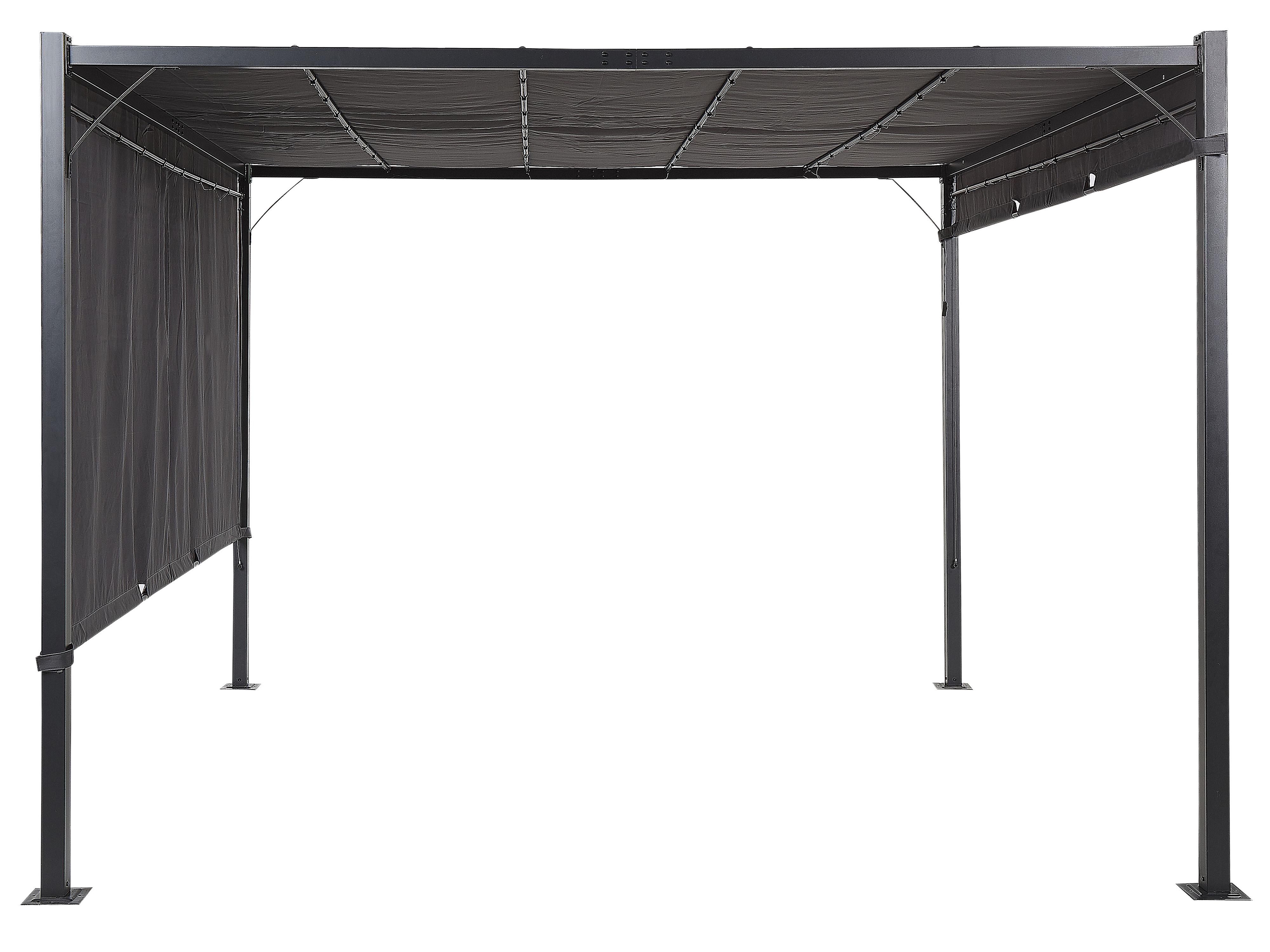 Paviljoen LED PARGA Metaal 310 cm 310 cm Donkergrijs