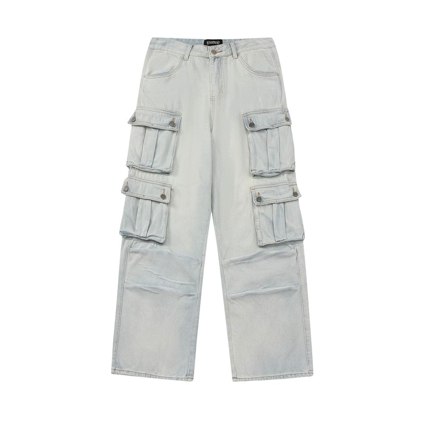 DuckleBeam - Mid Rise Pocket Detail Wijde Broek