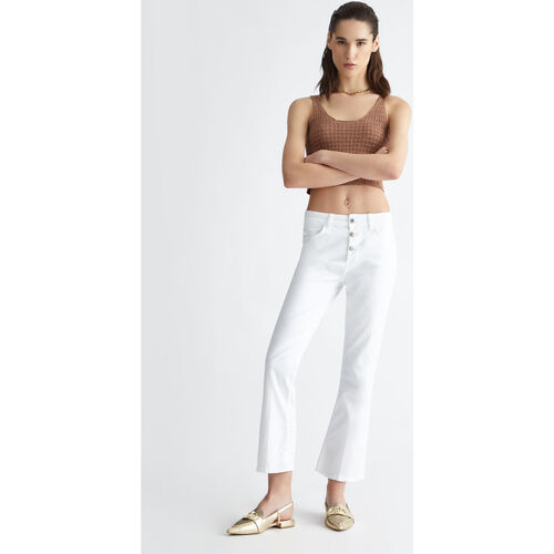 Liu Jo - Vaqueros bootcut tobilleros Blanco
