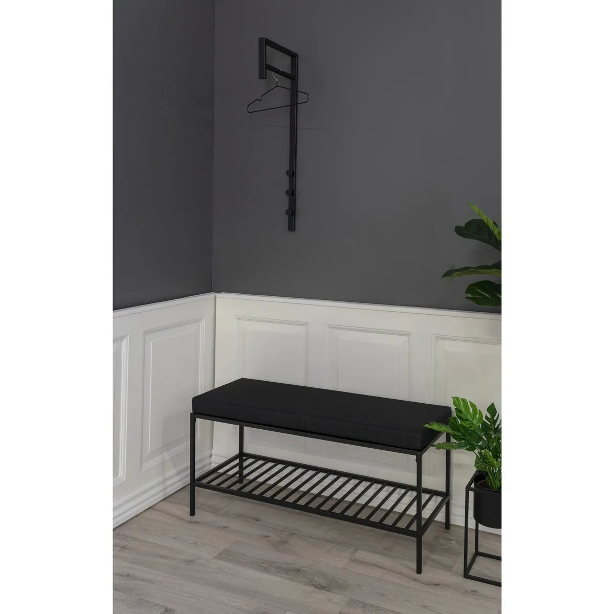 Epikasa Porte-Manteau Murale Trento - Noir