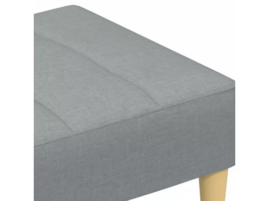 Repose-pied gris clair 77x55x31 cm tissu