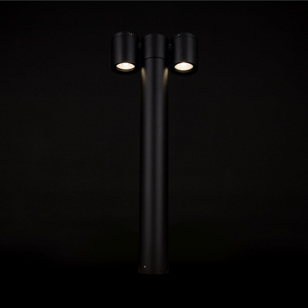 Wall Street tuinpadverlichting in zwart GU10 2-lichts IP54
