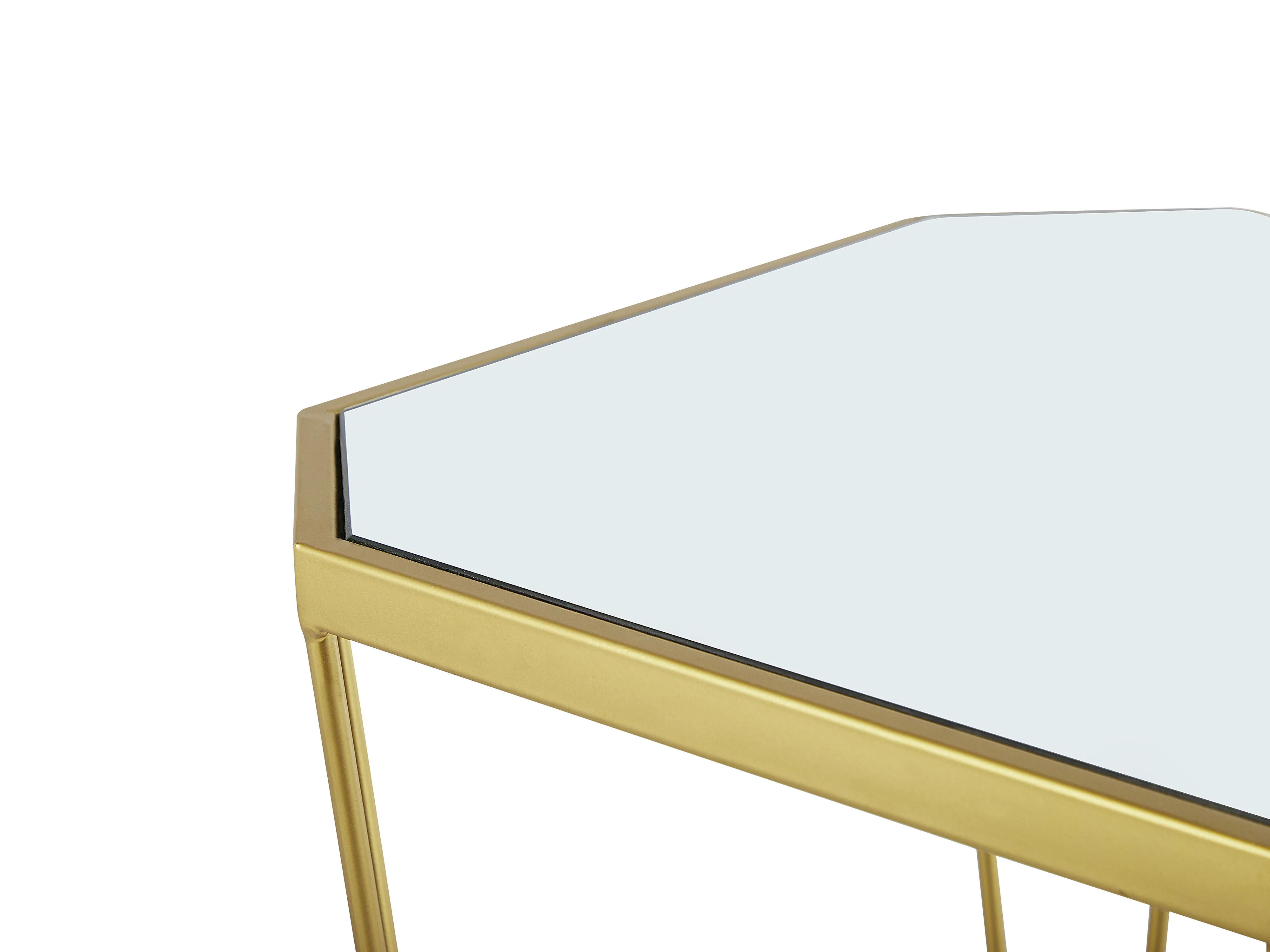 Set van 2 bijzettafels SIERRA Glas Goud