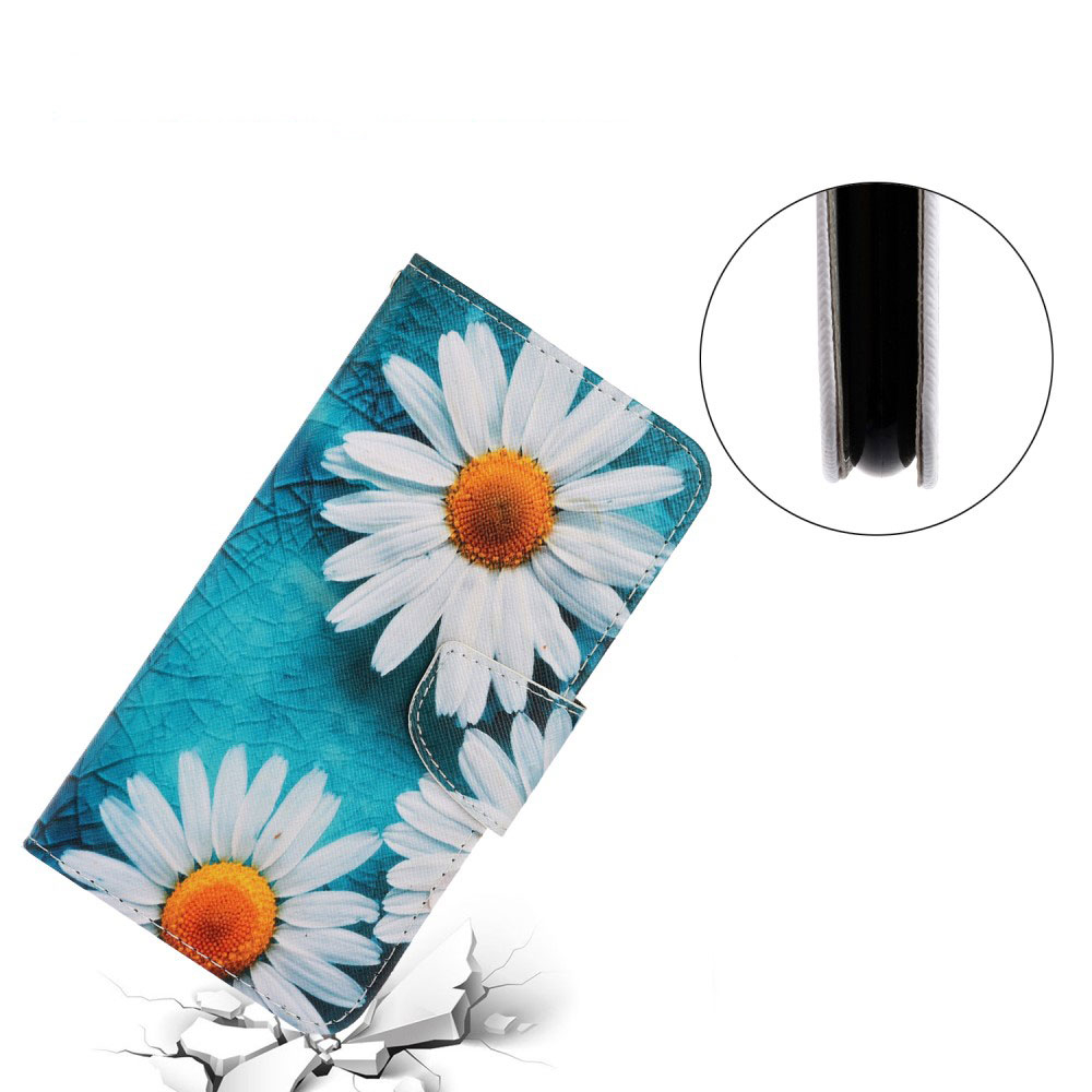Samsung Galaxy S21 FE 5G Leder Tasche - Margerite