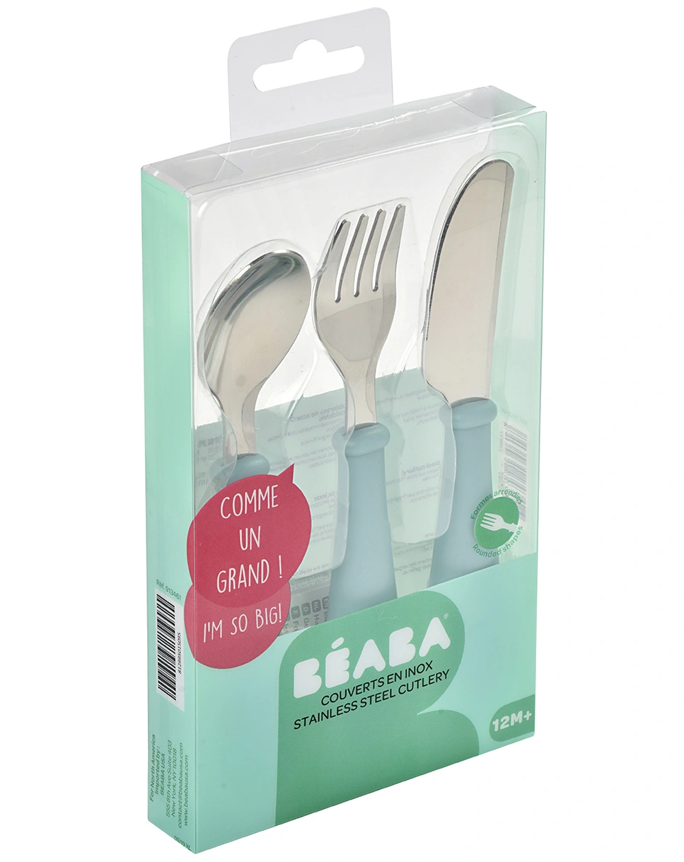 Edelstahl-Besteck I'M SO BIG 3-teilig in airy green