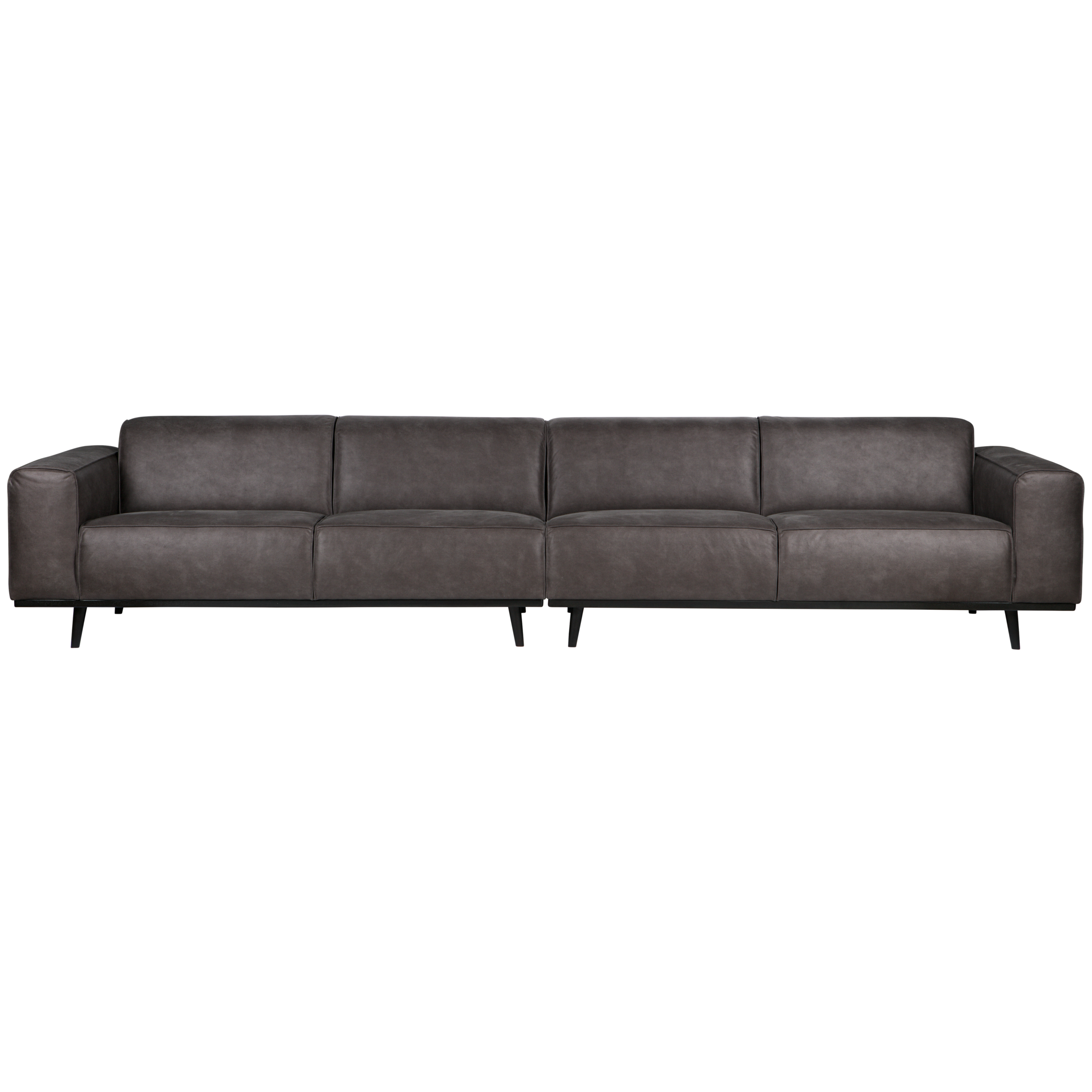 4-zits bank Statement XL Statement XL 4-Zits Bank - 372 cm - Lederlook - Donkergrijs