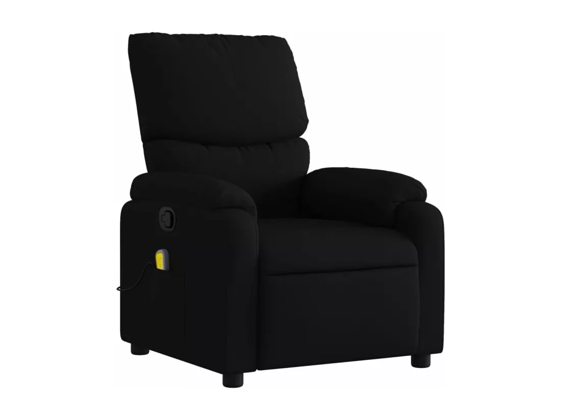 Fauteuil massant inclinable Noir Tissu