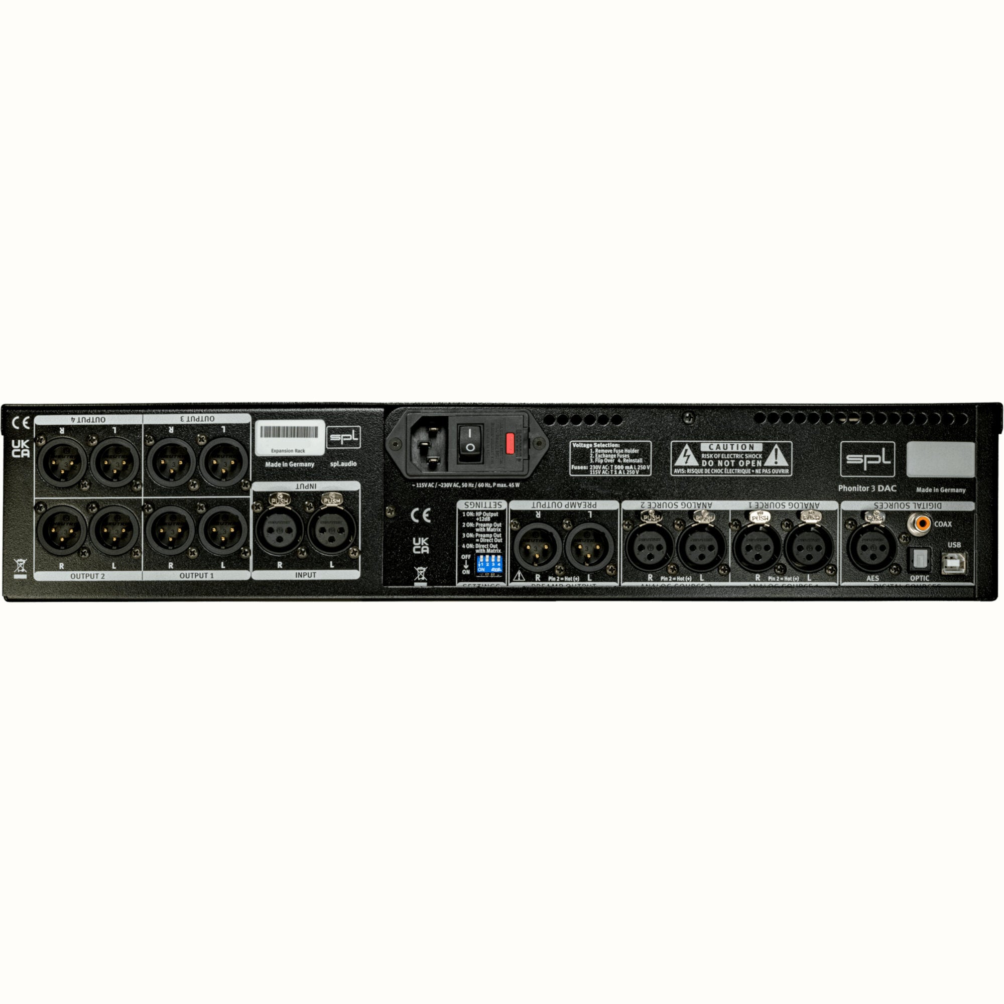SPL Phonitor 3 DAC + Expansion Rack hoofdtelefoonversterker en DAC