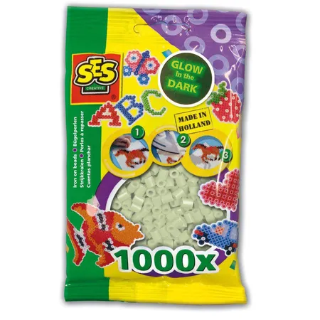 SES Creative Bügelperlen Glow in the Dark, 1000 Perlen