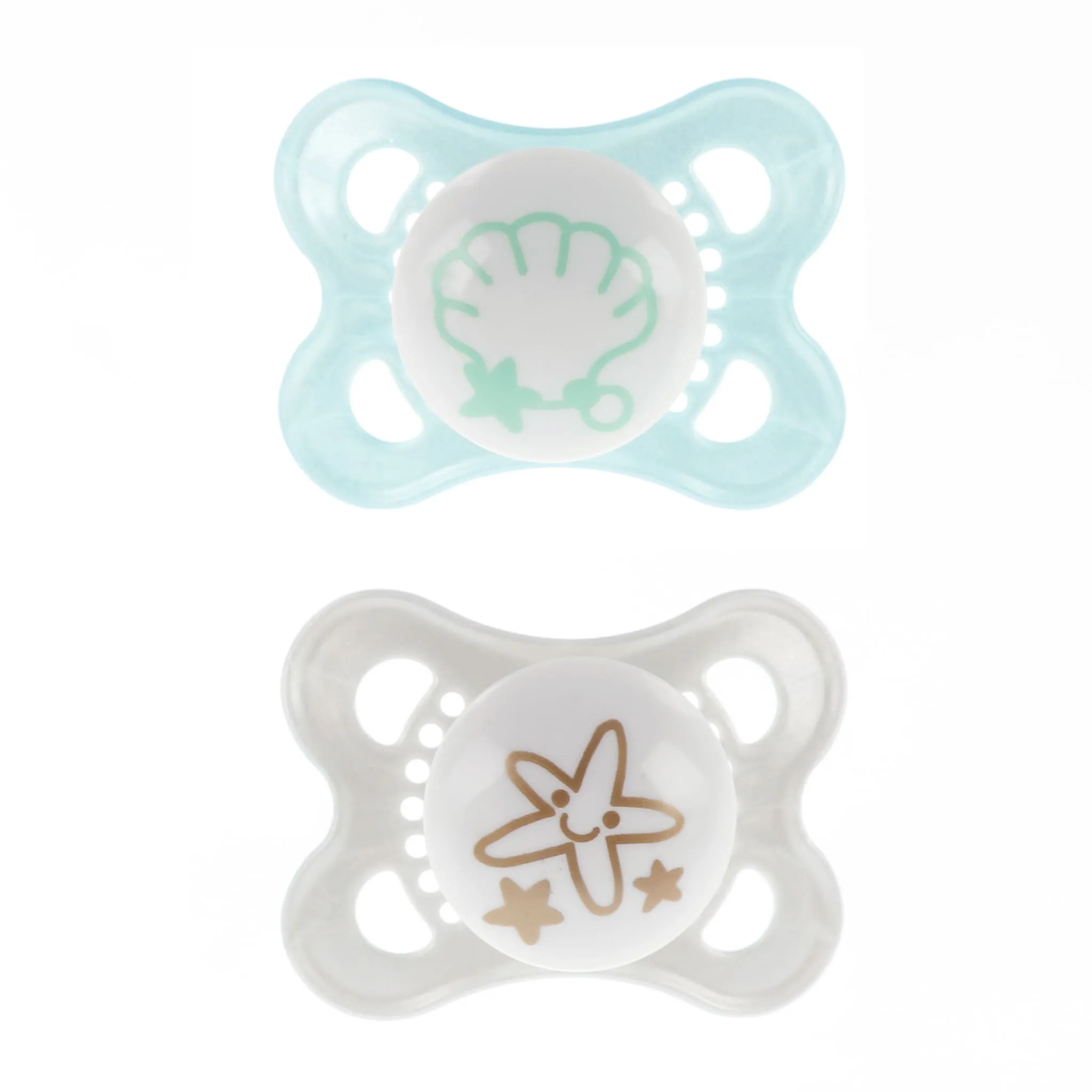 Mam Baby Suce Orthodontique Silicone 0-6mois Mam (Paquet de 2) - Gris